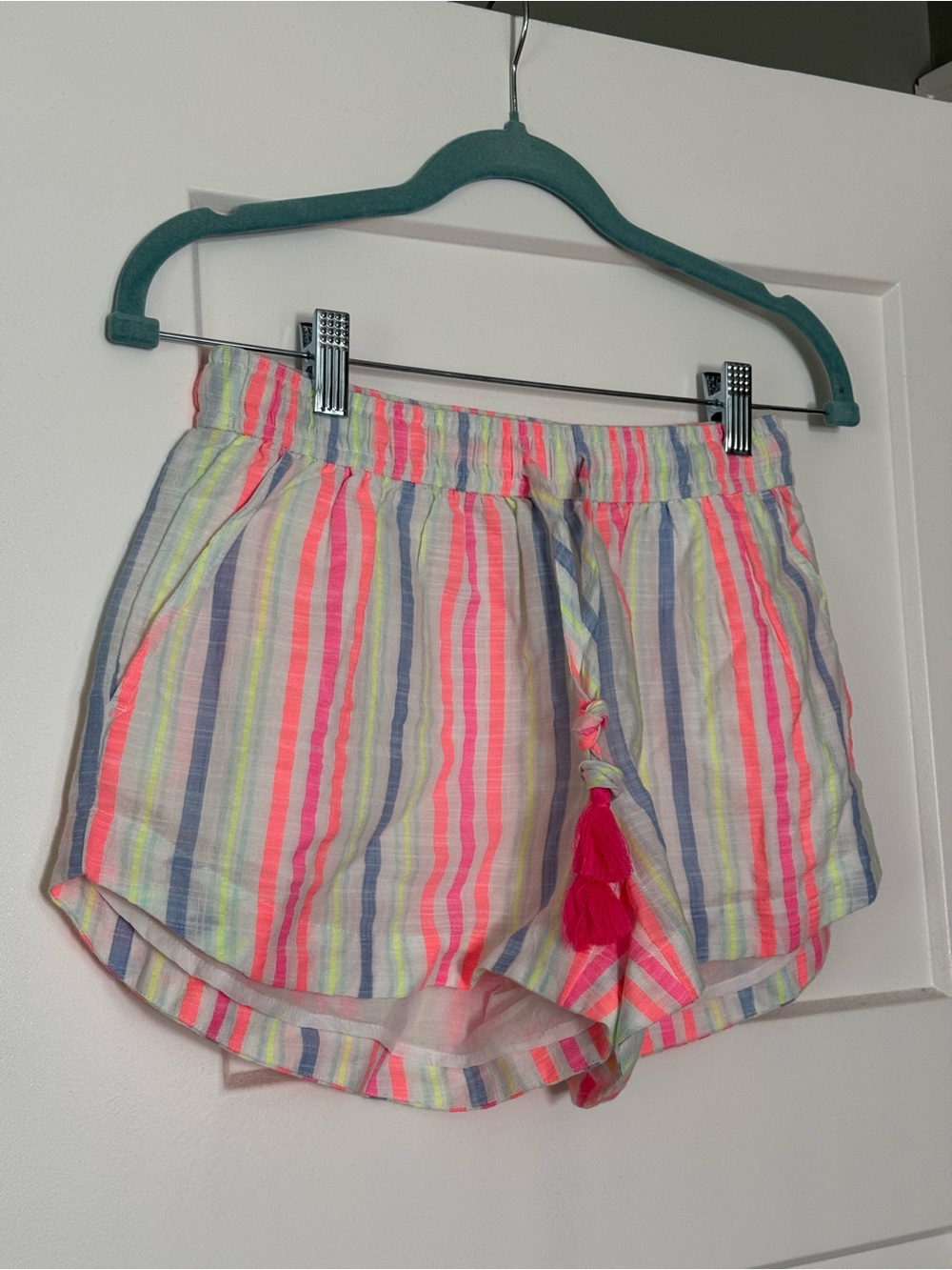 Vineyard Vines Neon Multi-Stripe Tassel Athletic Shorts